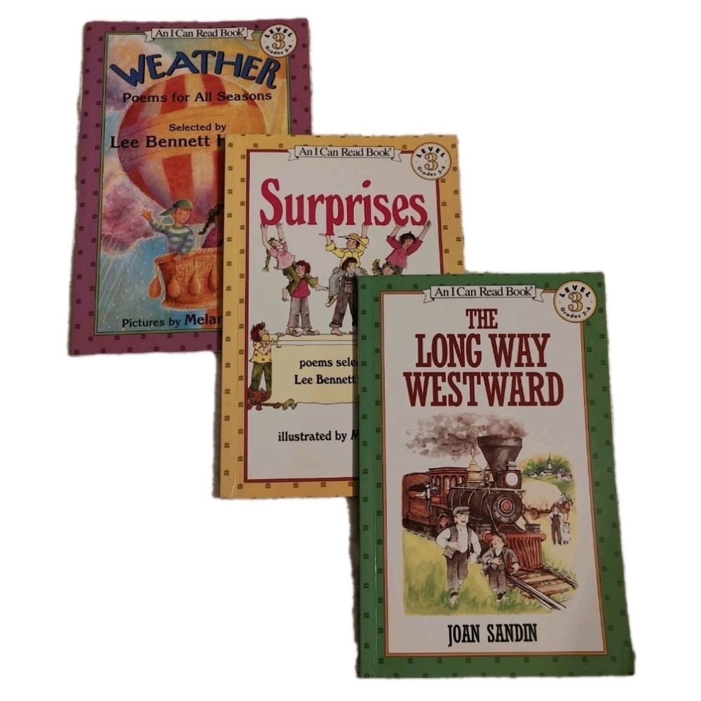 I Can Read Level 3 Lot The Long Way West, Poem Books Weather Surprises Kids